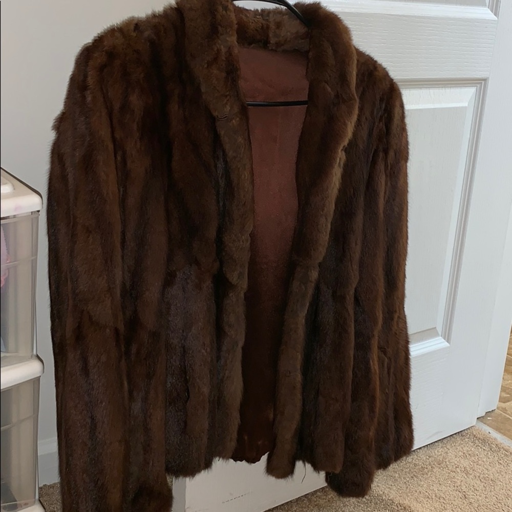 Brown mink jacket